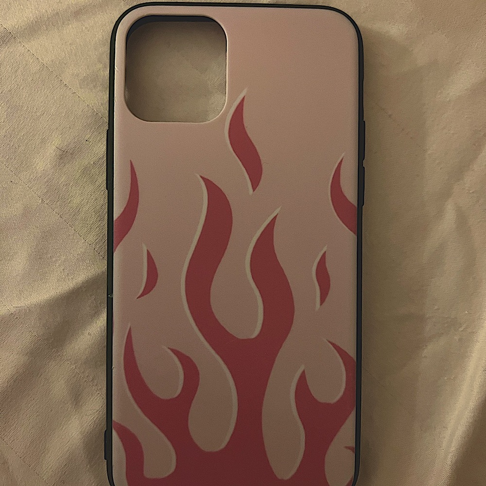 Pink flame iPhone 11 Pro case. Brand new, almost never used.